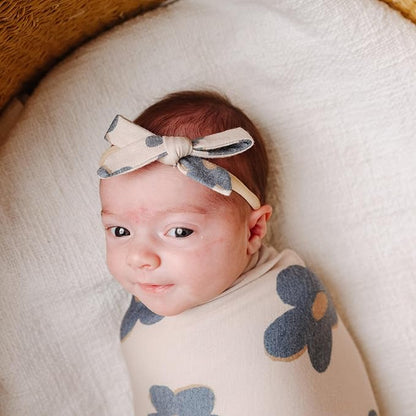 Copper Pearl Ribbon Baby Bow Gemma in Tan