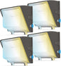 AKK 4 Pack 80W 60W 40W LED Wall Pack Light with Photocell, 12000LM 150LM/W, 3 Wattage & 3 CCT Selectable (4000K/5000K/5700K), 100-277V IP65 for Parking Lots, Warehouse, Security Lighting | ETL Listed
