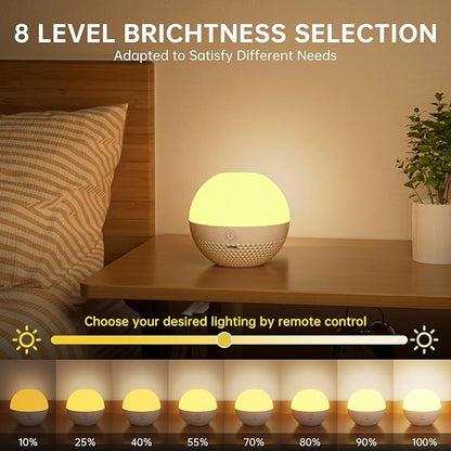 Night Light, Dimmable Touch Lamp for Bedroom, 16 RGB Colors, 5 Brightness, Portable Rechargeable Bedside Table Lamp for Baby Nursery Living Room