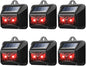 Solar Control Light Nocturnal Animal Repeller Outdoor Deterrent Devices Light Sensor Animal Repellent for Skunk Deer Coyote Fox Raccoon Cat Garden Yard Farm Chicken Coop (6, Black)