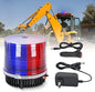 Nilight 18LED Strobe Lights Red Blue Wireless Rotating Emergency Safety Flashing Beacon Light with Magnetic Base Mount and Two Types of Plugs for Vehicle UTV Truck Forklift Tractor Snow Plow