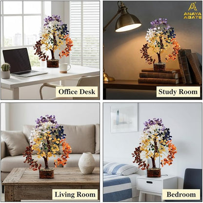7 Chakra Crystal Tree of Life – Handmade Healing Crystals and Crystals and Healing Stones Money Tree for Home & Office Decor – Feng Shui Spiritual for Women