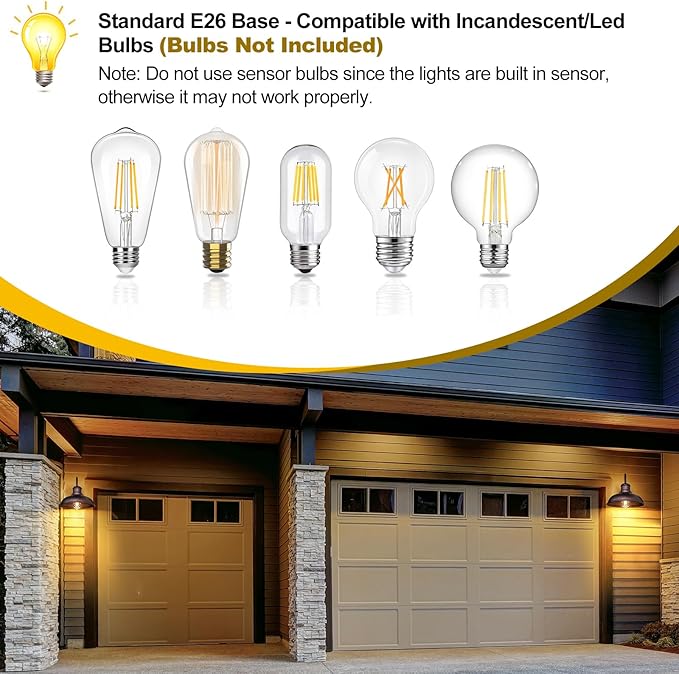 TOBUSA 2-Pack Dusk to Dawn Outdoor Wall Lights, Exterior Farmhouse Gooseneck Barn Light, Vintage Outside Wall Mount Light Fixture, Waterproof Outdoor Light for House Porch Garage, Distressed Brown