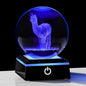 Llama Gifts for Women 3D Crystal Ball with 7-Color Changing Base - Llama Stuff Statue Home Decor - Glass Llama Figurine for Shelf Desk Office or Bedroom