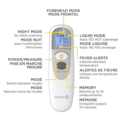Safety 1st Simple Scan Forehead Thermometer, Grey