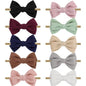DRESHOW BQUBO Baby Girl Headbands with Bows Nylon Hairbands Handmade Hair Accessories for Newborn Infant Toddlers 10 Pack