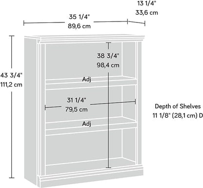 Sauder Miscellaneous Storage 3-Shelf Bookcase/ Book shelf, Salt Oak finish
