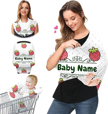 Baby Car Seat Stroller Cover Nursing Cover New Mom Breastfeeding Scarf Soft Stretchy Infant Carrier Cover Car Canopy Coverage