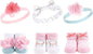 Hudson Baby Girl's Headband and Socks Giftset