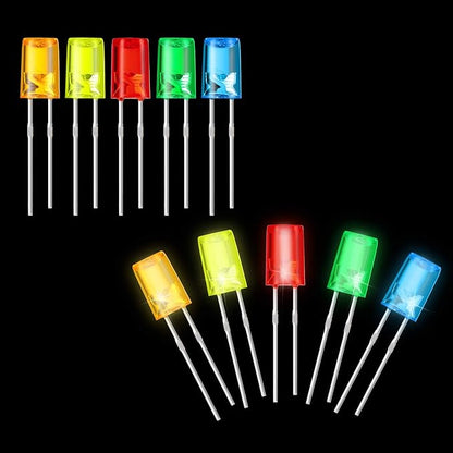 Mudder 60 Pcs Valentine's Day LED 5mm Outdoor String Light Mini Replacement Bulb Energy Efficient LED Patio Wire Light Connectable Home Decor for Festival Patio Garden Valentines Holiday(Multicolor)