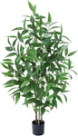 Artificial Eucalyptus Tree, 4ft Tall Fake Silk Plants with Pot, Lifelike Leave and Braches, Realistic Artificial Plants for Home Office Living Room Decor Indoor