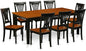 East West Furniture QUPL9-BCH-W 9 Piece Dining Table Set Includes a Rectangle Dining Room Table with Butterfly Leaf and 8 Wooden Seat Chairs, 40x78 Inch, Black & Cherry