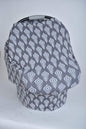 Wendy Bellissimo Multipurpose Shopping Cart and Highchair Cover, Nursing Cover, can be Used as Scarf, Infant Car Seat Cover, Feather Printing