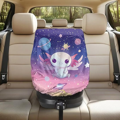 XYZCANDO Axolotl Cooling Car Seat Cover Baby Cartoon Car Seat Sun Cover for Baby Waterproof Baby Car Seat Sun Shade Cover Summer Carseat Cover Protect from Sun/Hot Days 2025