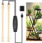 8.6'' LED Grow Light Strips, Full Spectrum 3500K Grow Lights for Indoor Plants, 2 Head with 3/9/12H Timer, 10 Dimmable Levels, Suitable for Seedling, Succulent, Plant Shelf and Greenhouse, 1-Pack
