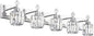PRESDE Crystal 5-Light Vanity Light for Bathroom，Chrom Modern Bathroom Lights Fixtures Over Mirror