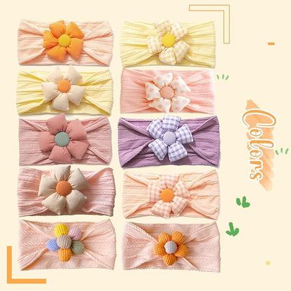 Ulico Personalized Girls Headband with Name, Custom Baby Girls Embroidered Headbands with Flower