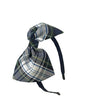 ClassExceed School Headband, Plaid bow headband, back to school, available in variety of school plaids (Plaid 80 White Green yellow, Regular)