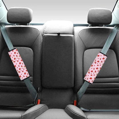 UNICEU Pink Strawberry Printed Neoprene Car Seatbelt Cushion Coversfor Women,Strawberry Car Accessories Seat Belt Covers Shoulder Pads Seatbelt Strap Cover for Cars,Backpack Shoulder Strap