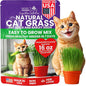 NatureZ Edge Premium Cat Grass Seeds for Indoor Cats, Non GMO - 1 lb Oat & Barley Grass for Indoor Cats, Cat Plant, Kitty Lawn, Pet Grass, Hierba para Gatos, Made in USA