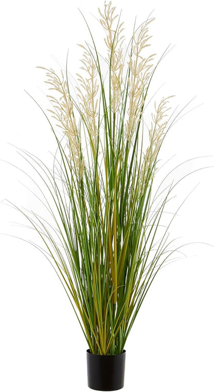 Artificial Plant, 47in Tall Pampas Grass, Faux House Plants in Pot, Indoor Decorative Flowers &Greenery for Home and Office, Ideal Housewarming Gift