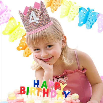 Boy Girl Birthday Crown, Prince Princess Birthday Hat Headband Tiara Crown Cake Photo Prop Party Decorations
