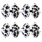 Cow Print Hair Bow Clips for Girls,Cute Moo Cow Hair Barrettes Hand-made Grosgrain Ribbon Hair Bows Pink Cow Bow Alligator Clips Hair Accessories for Toddlers Baby Little Girls Kids Teens (4Pcs Black)