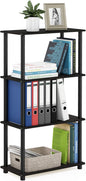 Furinno (99557EX/BK) Turn-N-Tube 4-Tier Multipurpose Shelf Display Rack - Espresso/Black