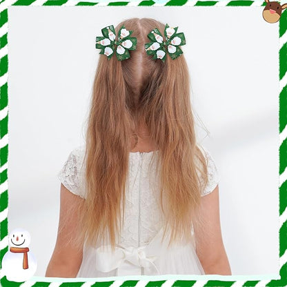 YHXX YLEN 20PCS 3 Inch Hair Bows for Girls Grosgrain Ribbon Christmas Hair Clips with Alligator Clip, Hair Accessory for Toddler Girls Baby Kids Teens
