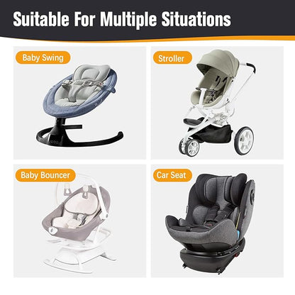 KAKIBLIN Baby Travel Pillow, Upgraded Baby Neck Pillow for Car Seat, Head Support Pillow for Car Seat, Stroller, Pushchair, Grey