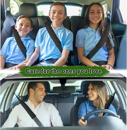 Car Seat Belt Cover Pad, 5 Pack, Seatbelt Covers for Car Accessories, Soft Material, Car Seat Strap Pads, Black 10.63 inches, Universal Fit for All Vehicles, Comfort for neck shoulders (5-Black)