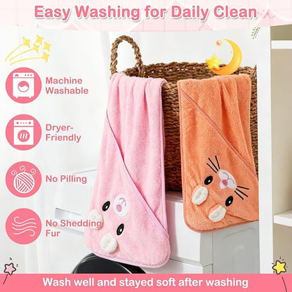 Sublaga 31x31 Inch Baby Hooded Towels, 12Pcs Baby Towels and Washcloths Set, Soft and Absorbent Baby Bath Towels, 3 PCS Cute 32x32 in Baby Towel with Hood and 9 Pcs Baby Washcloths for Boys and Girls