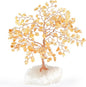 Natural Citrine Gemstone Crystal Tree of Life,Clear Quartz Cluster Base,Bonsai Money Tree Feng Shui Home Decor,Healing Crystals Positive Energy for Luck and Wealth 5.5"-6.3"