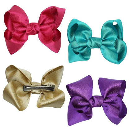 3 Inch Baby Girl Hair Bows Clips Hairpin Headwear Little Teen Toddler Girls Kids Teens Toddlers Hair Accessories - Set of 2 (Deep Brown)