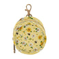 Pacifier Holder with Clip Pacifier Case for Diaper Bag Round Baby Pacifier Pouch Box Bag Portable Yellow Dot Bee and Daisy