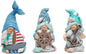 Hodao 3PCS Summer Gnomes Decor Sea Star Shell Elf Handmade Beach Swedish Gnome Decorations for Home Summer Gnomes Figurines Decor