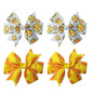 4Pcs Football Hair Clips for Girls, Soccer Printed Ribbon Bows for Girls Rugby Soccer Hair Clips Hair Accessories for Kids Decoration Baseball Gifts
