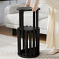 Stackable Stools Set of 4,Wood Stool,18 Inch Stool,Stacking Stools,Nesting Table,Sturdy and Durable,No Installation Required,Top Stackable Round Side Table (Black Barstool)