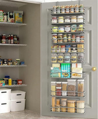 Moforoco Grey 9-Tier Over The Door Pantry Organizer, Pantry Organization and