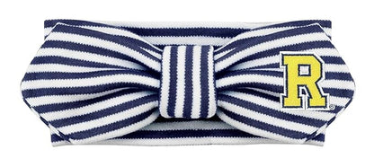 Creative Knitwear Rochester Yellowjackets Infant Girls Navy/White Striped Hair Knot Headband Embroidered Logo - Size Newborn - 4T
