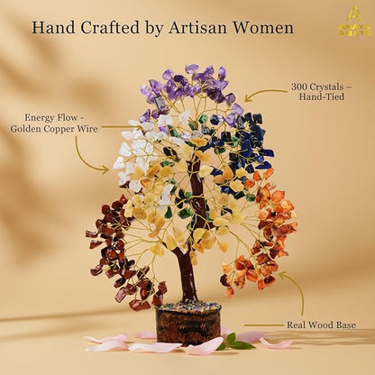 7 Chakra Crystal Tree of Life – Handmade Healing Crystals and Crystals and Healing Stones Money Tree for Home & Office Decor – Feng Shui Spiritual for Women