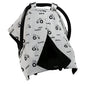 Dear Baby Gear Car Seat Cover for Boys & Girls - Baby Carseat Canopy w/Snap Opening - Infant Seat Cover - Nursing Covers - Newborn Carrier Canopy - 40x30" (Black and Gray Farm Tractors & Fence)