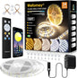 Wefomey White LED Strip Lights, 100ft Dimmable Bright 24V Led Tape Light with Remote and App Control, 2700K-6500K White 1440 LEDs Lights for Bedroom, Kitchen, Ceiling (1 Rolls of 100ft)