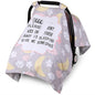 Metplus 2 in 1 Writing Style Baby Car Seat Cover, Car Seat Canopy for Babies, Mom Multiuse Nursing Cover, Minky Baby Carrier Covers, Newborn Boy Girl, Peekaboo Opening
