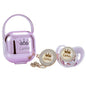 Personalized Bling Pacifier Box and Pacifier Set Unique Gift to New Bron Baby Baby Shower Gift (Gold Pink)