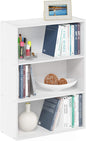 Furinno Pasir 3-Tier Open Shelf Bookcase, Plain White