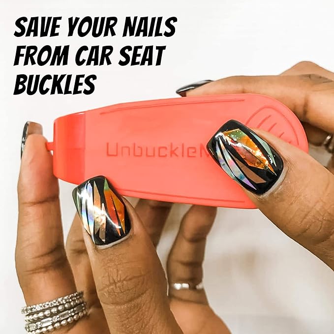 UnbuckleMe Car Seat Buckle Release Tool (As Seen on Shark Tank) - Easy Opener Aid for Arthritis, Long Nails, Older Kids - Button Pusher for Infant, Toddler Car Seats (2 Pack, Pink & Purple)