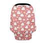 Biyejit Halloween Cute Ghost Baby Boy Girl 5-in-1 Car Seat Cover, Multi-use Privacy Nursing Breastfeeding Cover, Carseat Canopy Carrier Newborn Infant Gift