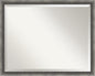 Amanti Art Grey Wall Mirror 24x30 Burnished Concrete Narrow Rectangle Bathroom Mirror for Wall Decor Living Room, Large Modern Contemporary Wood Frame, Hangs Horizonally and Vertically, Bathroom Decor