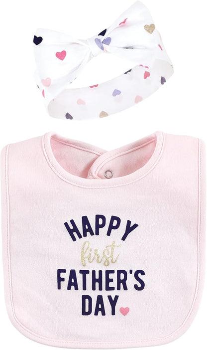 Hudson Baby Unisex Baby Cotton Bib and Headband Set